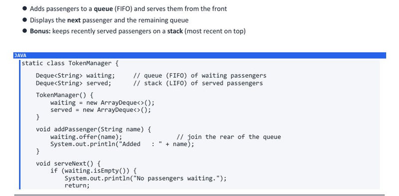 Mini Project: Railway Ticket Token Manager