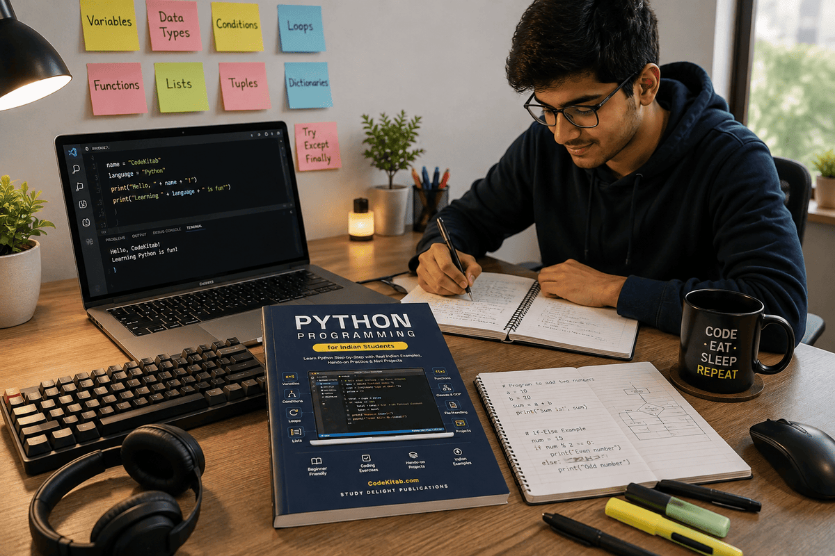 Student learning with Python Programming for Indian Students