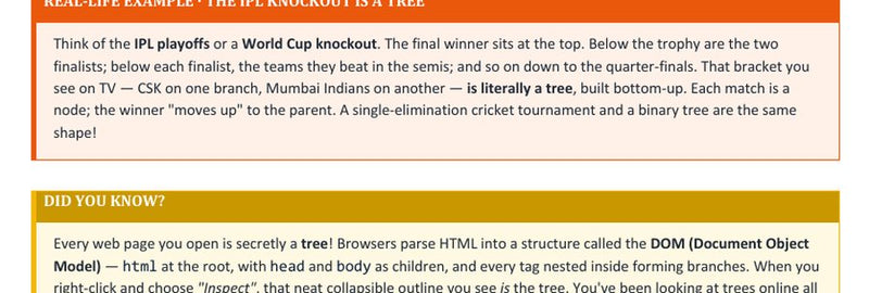 The IPL knockout is a tree