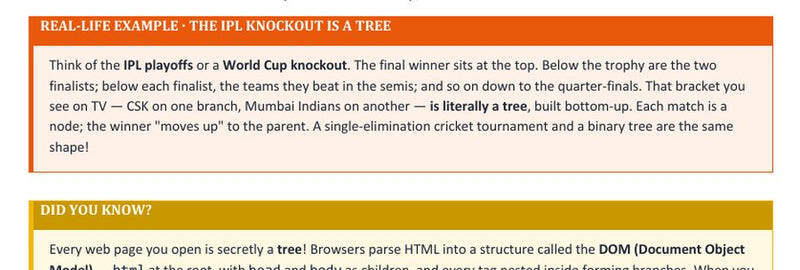 The IPL knockout is a tree