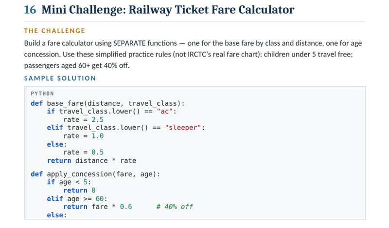 Railway Ticket Fare Calculator