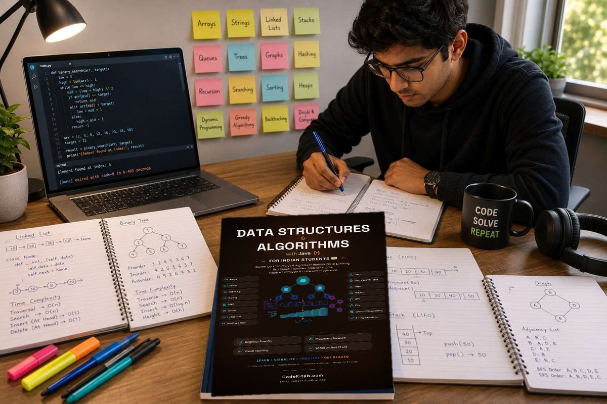 Student learning with DSA with Java for Indian Students