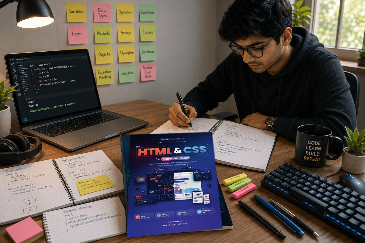 Student learning with HTML & CSS for Indian Students