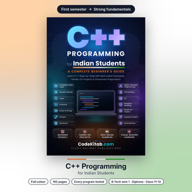 C++ Programming for Indian Students — cover