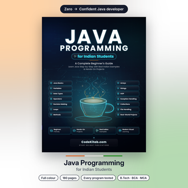 Java Programming for Indian Students — cover