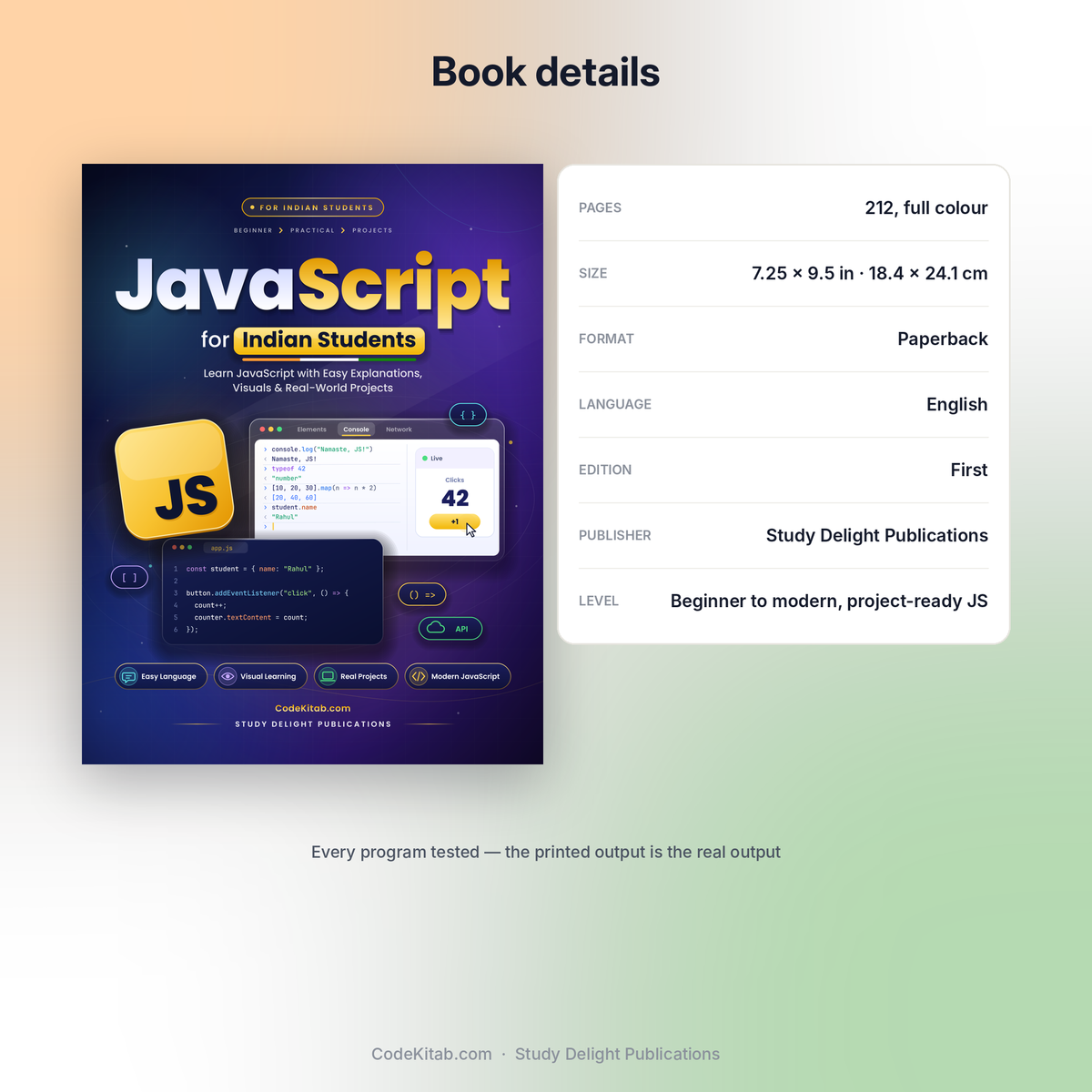 JavaScript for Indian Students — book details