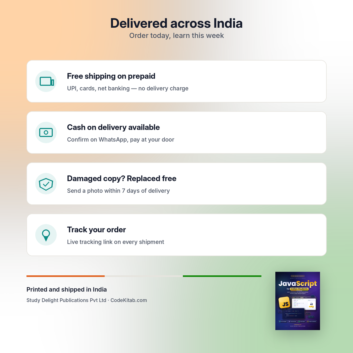JavaScript for Indian Students — delivery and trust
