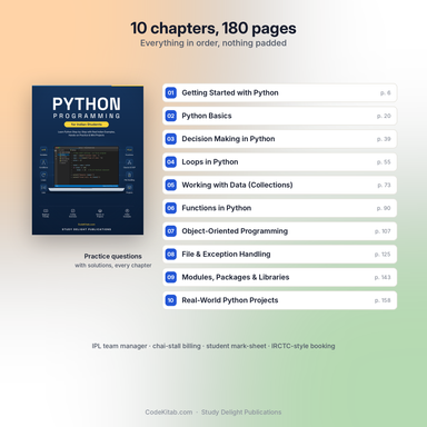 Python Programming for Indian Students — chapters