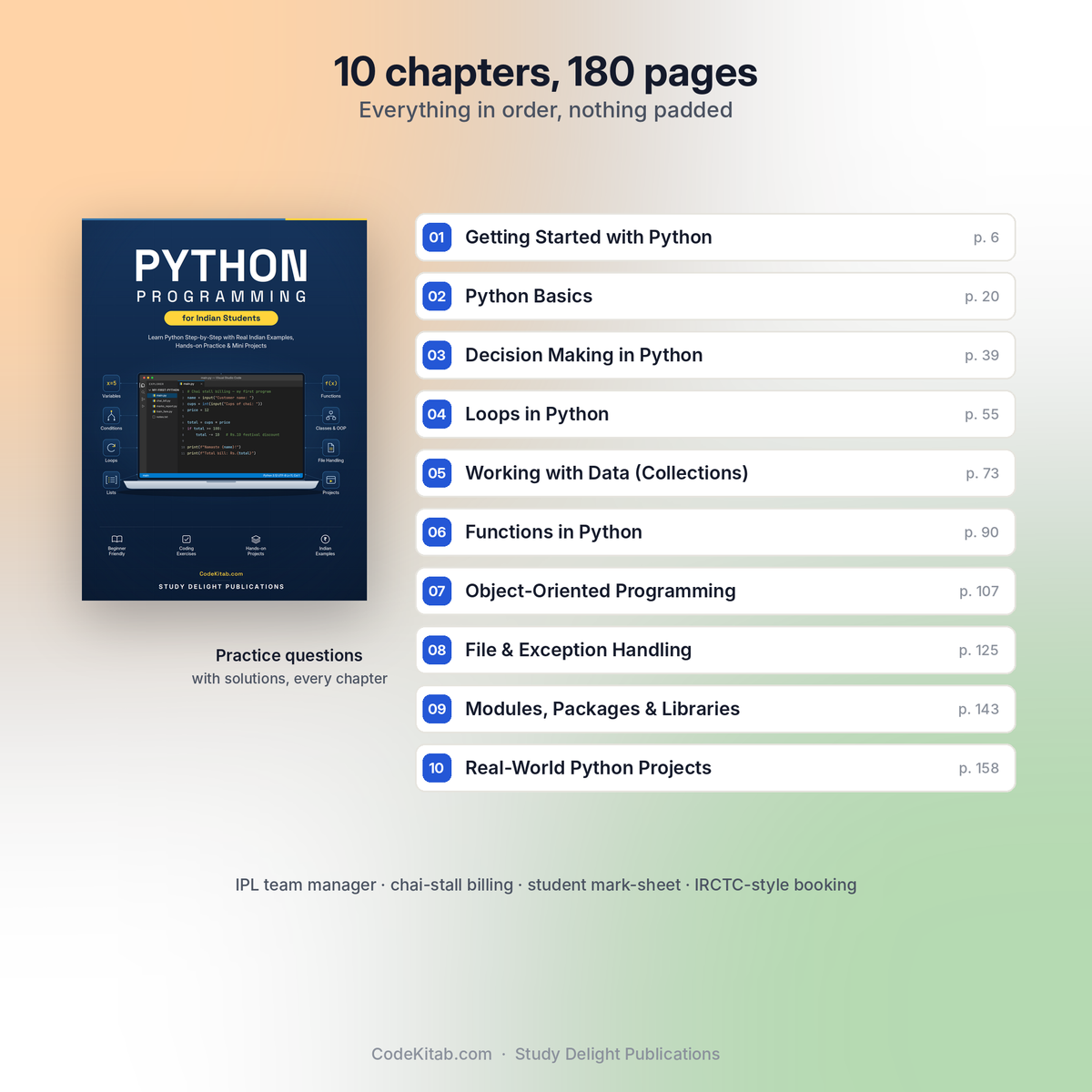 Python Programming for Indian Students — chapters